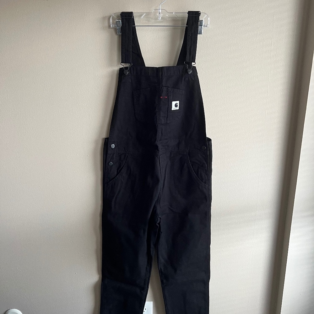 Carhartt WIP Black Denim Bib Overalls